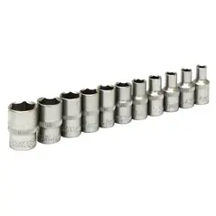 ROLSON ¼ DRIVE SHALLOW SOCKET 4 – 13MM 11PC SET
