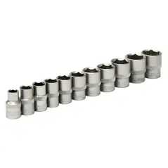ROLSON 3/8 DRIVE SHALLOW SOCKET 8 – 19MM 11PC SET