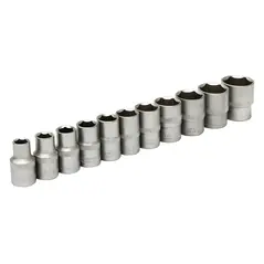 ROLSON 1/2 DRIVE SHALLOW SOCKET 10 – 24MM 11PC SET