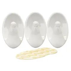 3 PCS REMOVABLE ADHESIVE PLASTIC HOOK 54 X 33 MM