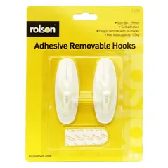 2 PCS REMOVABLE ADHESIVE HOOK 80 X 29 MM