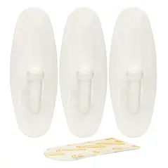 3 PCS REMOVABLE ADHESIVE HOOKS 61 X 22 MM