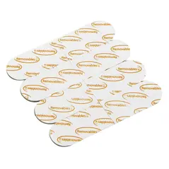 12 PCS SMALL REMOVABLE ADHESIVE WIRE CLIPS TRANSPARENT 17 X 15 MM