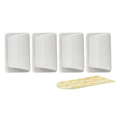 4 PCS REMOVEABLE ADHESIVE WIRE CLIP 27 X 16 MM