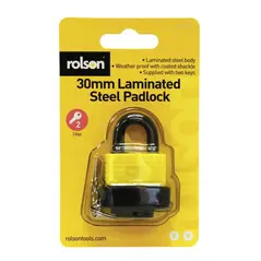 30MM WEATHERPROOF PADLOCK 2KEYS