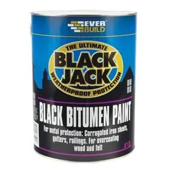 EVERBUILD BLACK JACK 901 BLACK BITUMEN PAINT 1 LITRE