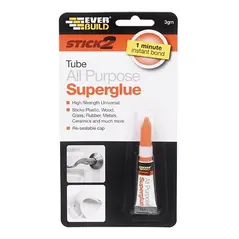 EVERBUILD STICK 2 ALL PURPOSE SUPERGLUE TUBE 3GM