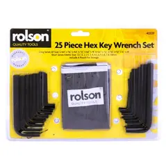 ROLSON HEX KEY SET MM / IMP 25 PIECES WITH STORAGE POUCH