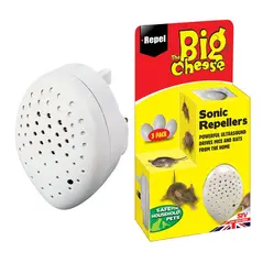 THE BIG CHEESE PLUG IN SONIC MICE & RAT REPELLERS 3/PK
