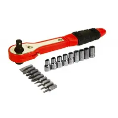 ROLSON OFFSET RATCHET SCREW & SOCKET SET 18 PIECES