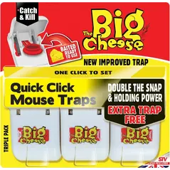 THE BIG CHEESE QUICK CLICK MOUSE TRAP 3/PK