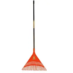 ROLSON PLASTIC LEAF RAKE WITH METAL HANDLE