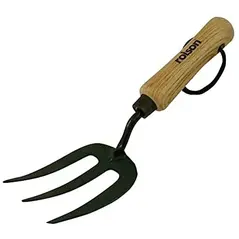 ROLSON HD CARBON STEEL HAND FORK WITH WOOD HANDLE