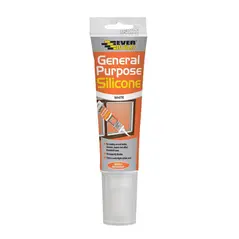 EVERBUILD GENERAL PURPOSE SILICONE SEALANT 80ML – WHITE