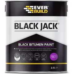 EVERBUILD BLACK JACK 901 BITUMEN PAINT / TROWEL MASTIC 2.5L