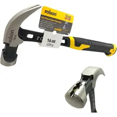 ROLSON ONE PIECE CLAW HAMMER WITH MAGNETIC NAIL HOLDER 16OZ