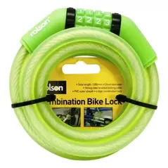 ROLSON COMBINATION BIKE CABLE LOCK 12MM X 1200MM