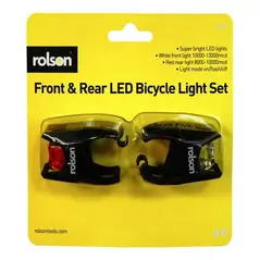 ROLSON BIKE LIGHT SET 2/PK (FRONT & REAR)