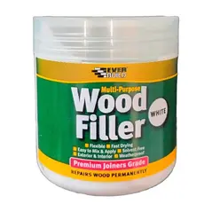 EVERBUILD MULTIPURPOSE PREMIUM JOINERS GRADE WOOD FILLER WHITE 250ML