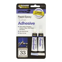 EVERBUILD STICK 2 RAPID EPOXY HARDENER & RESIN TUBE ADHESIVE 12ML