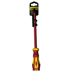 ROLSON INSULATED SLOTTED VDE SCREWDRIVER  6.5 X 150 MM