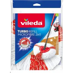 VILEDA EASYWRING AND CLEAN TURBO 2-IN-1 MICROFIBRE MOP REFILL HEAD